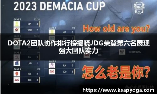 DOTA2团队协作排行榜揭晓JDG荣登第六名展现强大团队实力