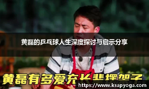 黄磊的乒乓球人生深度探讨与启示分享