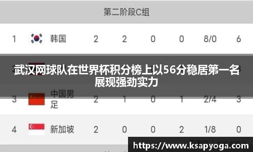 武汉网球队在世界杯积分榜上以56分稳居第一名展现强劲实力